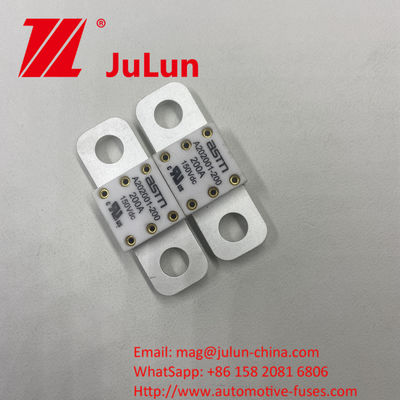 A202001-500A 125VDC ASTM การติดตั้งโดยไม่ต้องใช้แรง เซรามิค ฟิวส์รถไฟฟ้า ความดัน 150VDC สําหรับการติดตั้ง M8