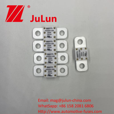 ASTM A202001-100A 150VDC เซรามิคฟิวส์รถยนต์ที่มีโครงสร้างทรายควอตซ์และทอง
