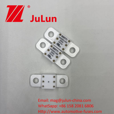 300A 150VDC A202001 วิธีการติดตั้งสกรูบอลท์ ง่ายในการติดตั้ง 20 * 55 มิลลิเมตร เซรามิครถยนต์ไฟฟิวส์ที่มีการแนะนําทอร์คแน่น 11-13N · m สําหรับ M8