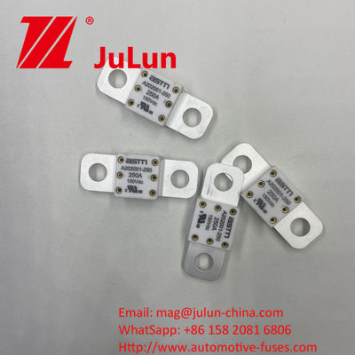 วิธีการติดตั้งสกรูบอลท์ ASTM A202001 400A 125VDC เซรามิกรถไฟฟิวส์ ทองแดงและวาร์ตซ์ทรายวัสดุ