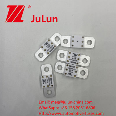 คุณสมบัติไฟฟ้า ASTM A202001 300A 150VDC เซรามิคฟิวส์รถยนต์สําหรับอุปกรณ์ภารกิจหนัก