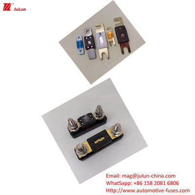 50-500A ปัจจุบันที่ระบุ อุปกรณ์เสริมป้องกันวงจรอิเล็กทรอนิกส์รถยนต์ สําหรับไฟฟิวส์ วัสดุทองแดง / เซรามิก / บาเคลิต