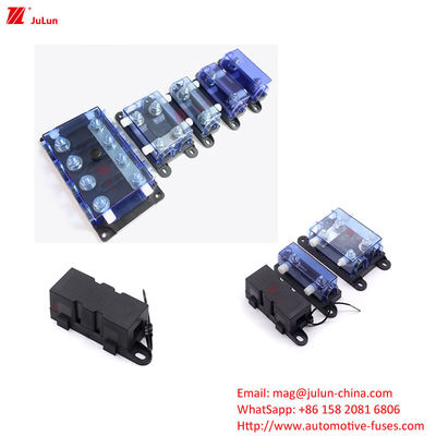 สีดํา รถยนต์ Fuse Holder ฝุ่นกันดีไซน์ M5M6M8 การสนับสนุนสกรู ANM ANS AML โบลท์ประเภทพล็อก ผลิตจากสลักซิงก์ทองแดง