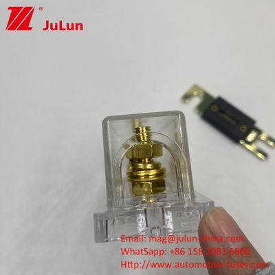 การออกแบบกันฝุ่นของตัวถือไฟฟ้า ANL ที่โปร่งใส 20A 30A 80A 100A 200A 300A 400A 500A ปัจจุบันที่ระบุ