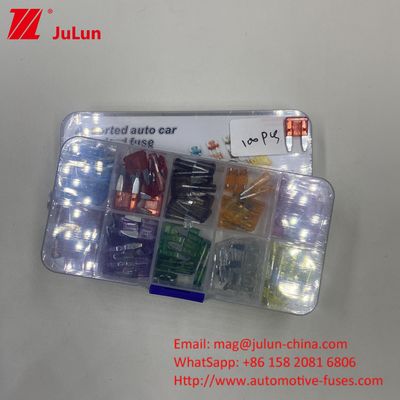 รถบรรทุก Offroad Blade Fuse Boxed 10A 32V เครื่องตัดวงจรรถยนต์สําหรับอิเล็กทรอนิกส์รถยนต์ 0337 0237 0899 0999 0299