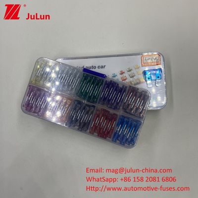 รถบรรทุก Offroad Blade Fuse Boxed 10A 32V เครื่องตัดวงจรรถยนต์สําหรับอิเล็กทรอนิกส์รถยนต์ 0337 0237 0899 0999 0299