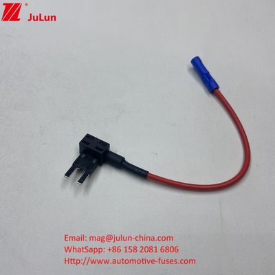 ปรับสติ๊กพล็อกมาตรฐาน มินิ แท็ป คาร์ ฟิวส์ฮอลเดอร์ 10A / 15A / 20A ทองแดง ทองเหลือง Plating สายกลมง่าย