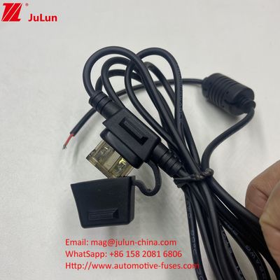 ไฟฟิวส์ 50A maxi เรตติ้งกระแสไฟฟ้าสีแดง 10AWG สาย 280mm ความยาวรวม