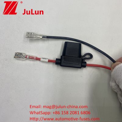 ตัวถือไฟฟ้า 8AWG Inline Blade 30A Cable Lead Wire ตัวถือไฟฟ้า 8AWG Inline Blade Cable Lead Wire ของแท้ 50 แอมเปอร์ สไตล์พล็อก เครื่องเชื่อมไฟฟ้ากับ 8 มม RING TERMINALS ของแท้ 50 แอมเปอร์ สไตล์พล็อก
