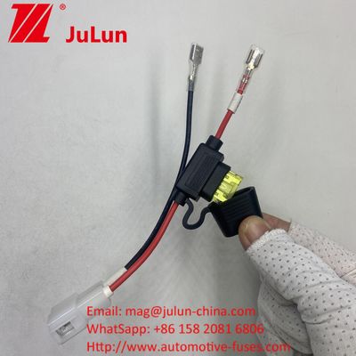 Fuse Battery Connector Extension Cable Wire Harness Connector Holder With Red 2-Pin Connector Truck Electric ATV Ebike เครื่องขนยนต์ไฟฟ้า