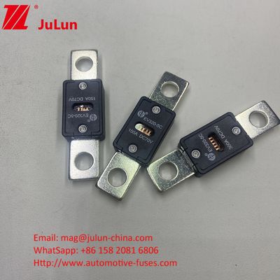ระยะทางช่อง 51 มม EV320-5X 125A 70VDC เซรามิกออโตโมทีฟ ฟิวส์ ด้วยการรับรอง GB/T31465.5-2015 และความแรงดัน 70VDC