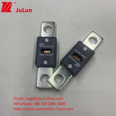 EV320-5C 200A 70VDC ไฟฟิวส์ชาร์จเร็วรถไฟฟ้า 68*19*10mm ระยะหุ้ม 51mm