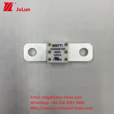 A202008 ASTM 350A 125VDC เซรามิกออโตโมทีฟ ฟิวส์ คุณสมบัติไฟฟ้า 1.0 ใน 4 ชั่วโมง 3.0 ใน 10s ขนาดเล็กสูงสุดสําหรับการป้องกันวงจรสั้น