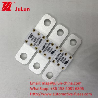 ASTM 400A 125VDC เซรามิกโลหะแบตเตอรี่รถไฟฟิวส์สําหรับอุตสาหกรรมรถยนต์ 68 * 17.7 * 12 มม