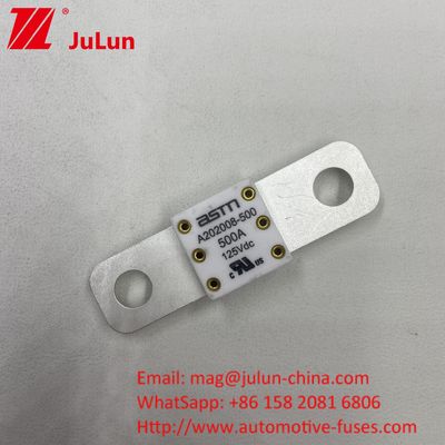 ความสามารถในการทําลายสูง 350A 125Vdc EV Fuse ขนาดเล็ก ป้องกันวงจรสั้นปริมาณสูง