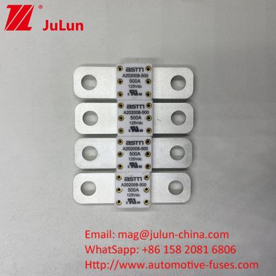 ความสามารถในการทําลายสูง 350A 125Vdc EV Fuse ขนาดเล็ก ป้องกันวงจรสั้นปริมาณสูง