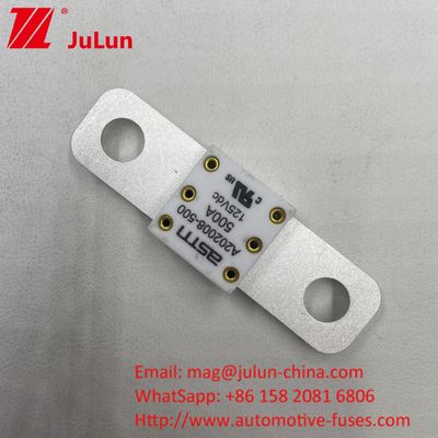 100A 125VDC แบตเตอรี่รถยนต์ ฟิวส์ เซรามิกโลหะ การป้องกันวงจรสั้นเพียงกระแสไฟฟ้าสูง