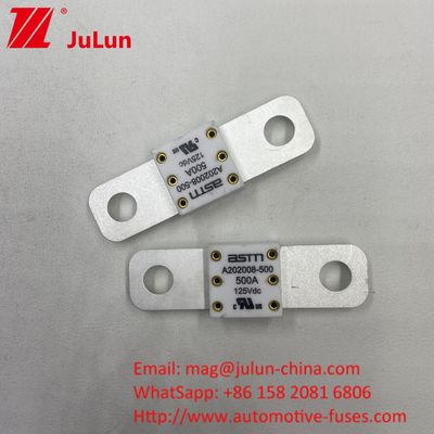 300A 125VDC เซรามิก ฟิวส์ ความสามารถในการทําลายสูง ต่ํากว่า 125Vdc