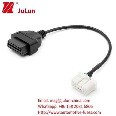 12 ปินรถไฟฟ้าสายไฟ Harness การวินิจฉัยการแปลงเคเบิลสําหรับ Tesla รุ่น S / X OBD2