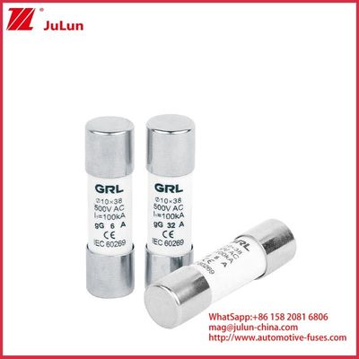 15A 1000VDC Fuse Link Solar GPV DC Fuse 10*38mm 32A ระดับสําหรับการป้องกันไฟฟ้าในระบบ PV สําหรับการใช้กับบ้านไฟฟิวส์