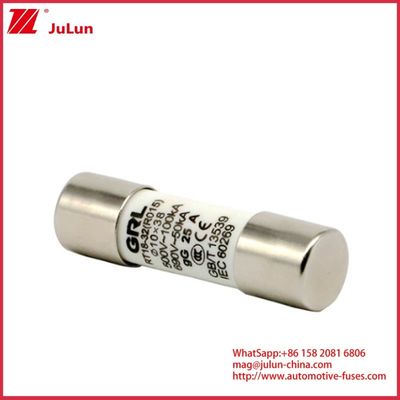15A 1000VDC Fuse Link Solar GPV DC Fuse 10*38mm 32A ระดับสําหรับการป้องกันไฟฟ้าในระบบ PV สําหรับการใช้กับบ้านไฟฟิวส์
