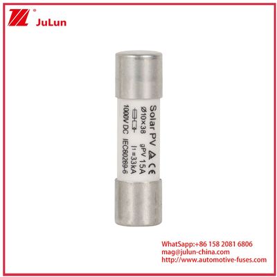 15A 1000VDC GPV Fuse 10*38 สําหรับระบบพลังงานแสงอาทิตย์ IEC60269-6