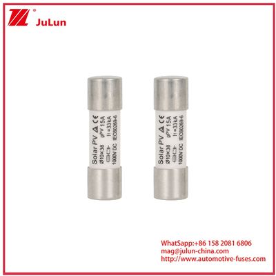 15A 1000VDC GPV Fuse 10*38 สําหรับระบบพลังงานแสงอาทิตย์ IEC60269-6