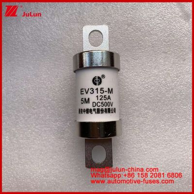 EV315-M 5M 125A HS 500VDC รถบรรทุก รถยนต์ไฟฟ้าลําเลียงหนัก ฟิวส์ถาวร ทองแดง