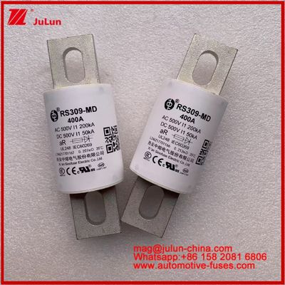 RS309-MD 400A 500VAC 200KA 500VDC 50KA AR หลอดเซรามิกรถยนต์ฟิวส์
