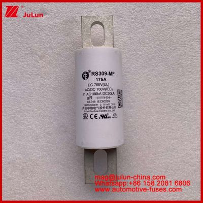 RS309-MF 175A 750VDC UL หลอดเซรามิกฟิวส์ AR 750VDC/700AC IEC 20KA GB 5-800A สําหรับรถไฟฟ้าและระบบพลังงาน