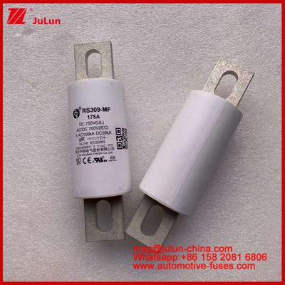 RS309-MF 175A 750VDC UL หลอดเซรามิกฟิวส์ AR 750VDC/700AC IEC 20KA GB 5-800A สําหรับรถไฟฟ้าและระบบพลังงาน
