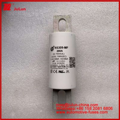 รถยนต์ทางถนน หลอดเซรามิกฟิวส์ RS309-MF 200A 750VDC UL ความสามารถในการทําลายสูง