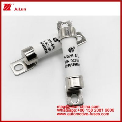 EV325-5FL 30A 750VDC ระดับสูง รถไฟฟ้า แรงช็อคเครื่องกล ท่อเซรามิก ฟิวส์ EV หรือ HEV กระแสคอมแพคต์ โครงสร้างบอลท์กันแรงสั่น ผลงานดีเด่นของ DC