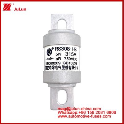 โบลท์ M6 5N 315A AR 750VDC-1 รถไฟฟ้า ฟิวส์ การดึงดูด การแปลงพลังงานท่อ Caremic การเก็บพลังงานในเครื่องชาร์จ