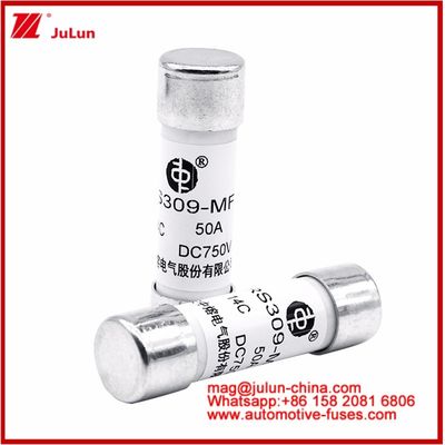 รถยนต์ Bolt Stud-mount Caremic Round Tube FUSE RS309-MF 50A DC750V DC สําหรับ EV / HEV
