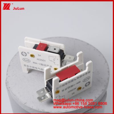WDK-Y 5A 250V Micro Switch Automobile Mount Fuse สําหรับรถยนต์ EV / HEV พื้นฐานไฟฟิวส์ที่ออกแบบพิเศษสําหรับสถานการณ์รถยนต์