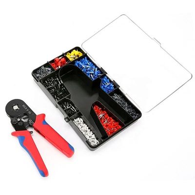สะดวกสบาย มินิไวร์เฟอร์รูล ทูบูเลอร์ เทอร์มินอล Crimping Plier Kit 1200pcs ครัวเรือนไฟฟ้า