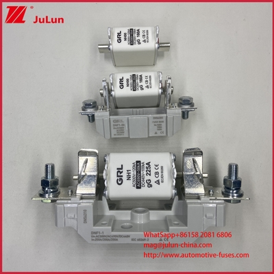 ฟิวส์แบบเร็ว AR Type HRC ฟิวส์ลิ้งค์ AC500V 120KA เซรามิก ฟิวส์ใบมีด NT00C/NT000 ได้รับการรับรอง CE 160A การตัดวงจรสูง/ต่ำ