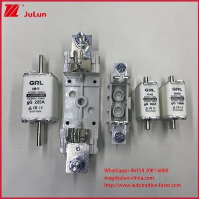 ฟิวส์แบบเร็ว AR Type HRC ฟิวส์ลิ้งค์ AC500V 120KA เซรามิก ฟิวส์ใบมีด NT00C/NT000 ได้รับการรับรอง CE 160A การตัดวงจรสูง/ต่ำ