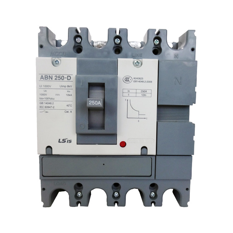 ABN ซีรี่ส์ Plastic Shell DC Circuit Breaker DC100V 250A 20KA สำหรับไฟฟ้าโซลาร์เซลล์