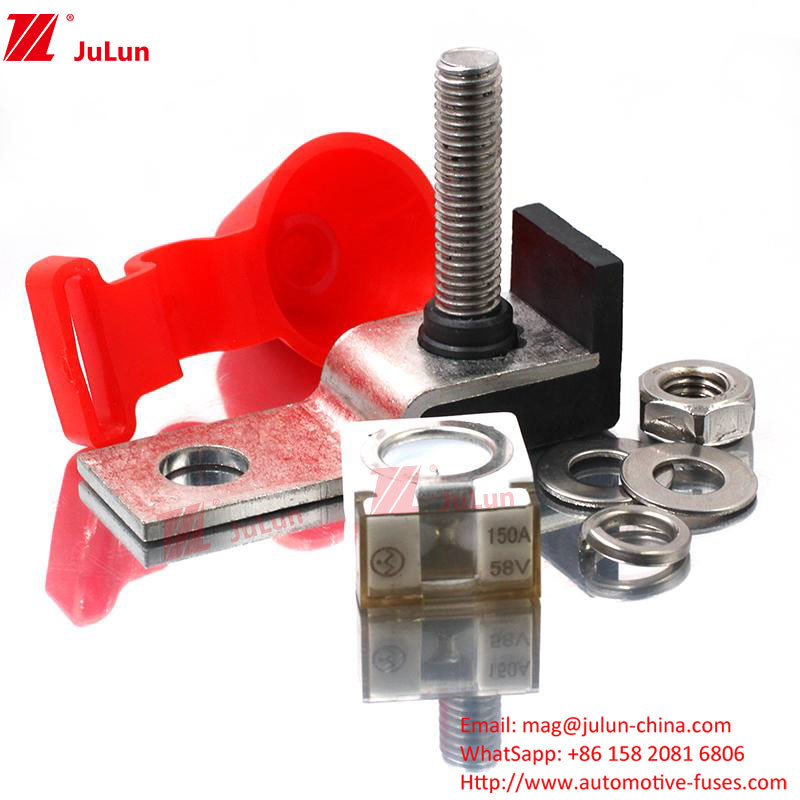 2 ตําแหน่ง เทอร์มินัล 60A-300A ตัวถือไฟต์ Single Stud M8 Compact Rated Battery Fuse