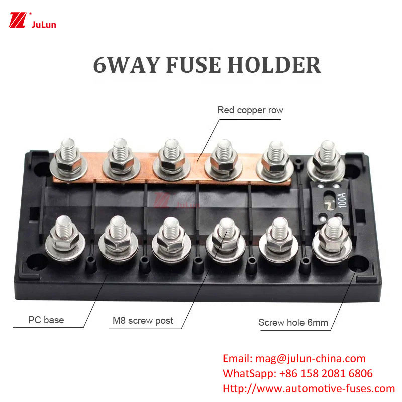 ป้องกันวงจรรถยนต์ ไนลอน Fuse Holder 30A-500A-55 ~ 125 ° CBX2103 รถยนต์สี่เหลี่ยม