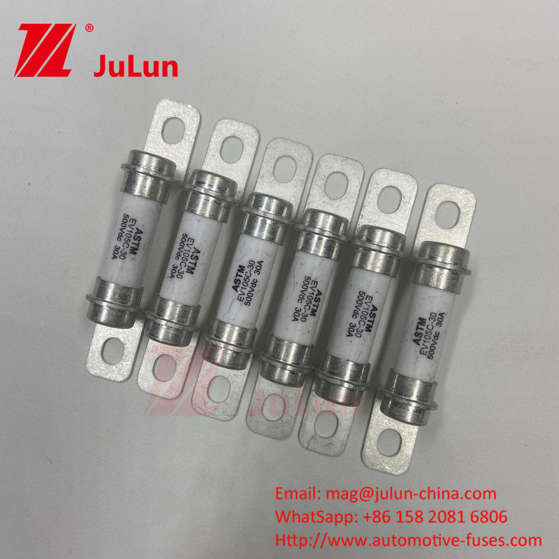 โบลท์ M6 รถยนต์ คุณภาพสูง DC Truck รถยนต์ไฟฟ้าไฮบริด 20A 10A 30A 500VDC ฟิวส์