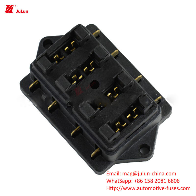 Eu UL Single/Bipolar 30A-500A ไนลอน Housing Fuse Holder การป้องกันวงจรอิเล็กทรอนิกส์รถยนต์