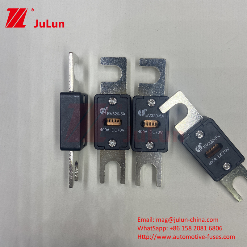 EV320-5X-350A-N 70VDC 6kA เซรามิก ทองแดง ไฟฟิวส์รถไฟฟ้าสําหรับ EV ระบบการดึงความปลอดภัย