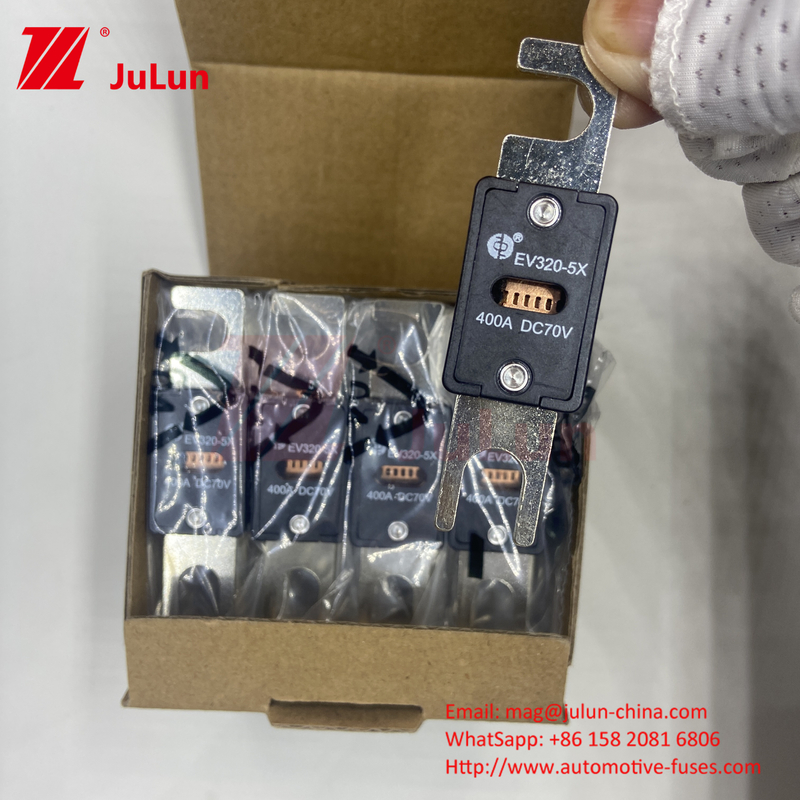 EV320-5C-100A-N 70VDC สกรูใน M6 M8 ประเภทการติดตั้ง ปีกรถไฟฟิวส์ 80-500 แอมเปอร์ รักษาความมั่นคง