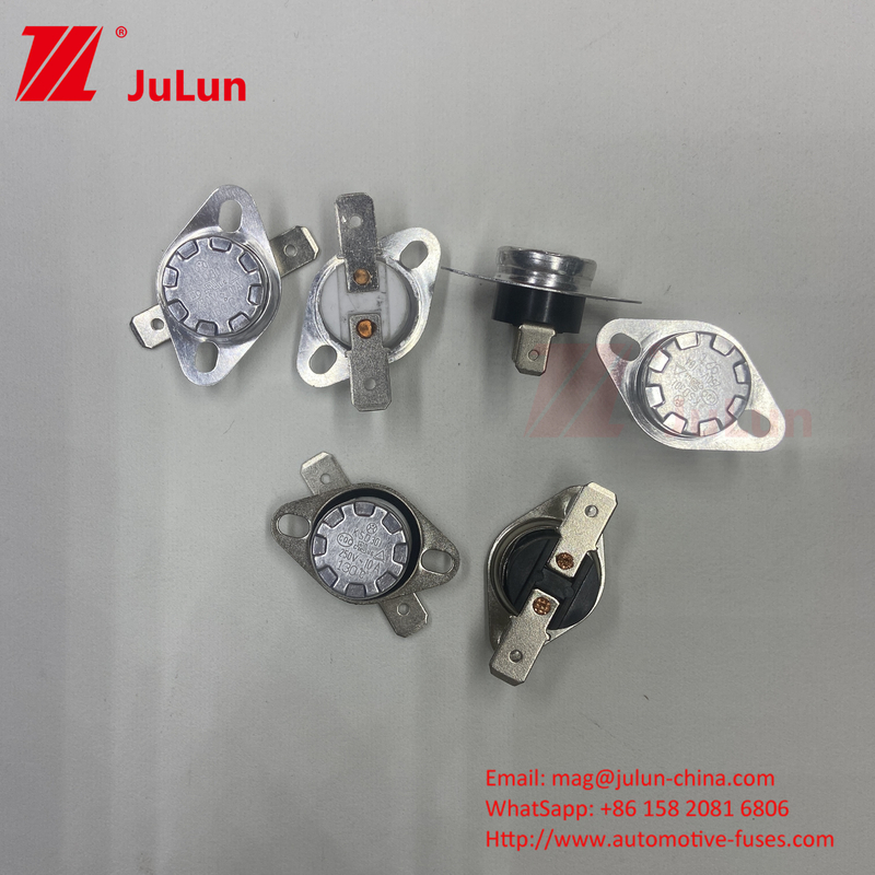 กันน้ํา KSD301 เทอร์โมสแตต Bimetallic ระบบควบคุมอุณหภูมิ ติดตัดอุณหภูมิ 250V 10A 16A ด้วย CQC TUV UL ROHS