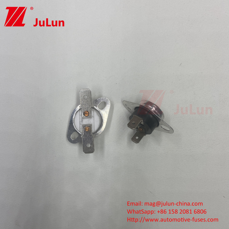 ติดต่อสวิทช์เฮอร์มัล AC250VM การรีเซ็ตด้วยมือ เครื่องป้องกันความร้อน ไมโครเวฟ เตาอบใช้งานเกินความร้อน KSD เทอร์โมสเตตสองโลหะ