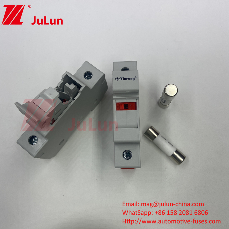 ฟิวส์ไฟฟ้าแสงอาทิตย์สําหรับ Photovoltaic Bus Box Protection DC 1000V ฟิวส์ไฟฟ้าแสงอาทิตย์ 6A 10A 15A 20A 25A 30A ความดันสูงสําหรับแสงอาทิตย์