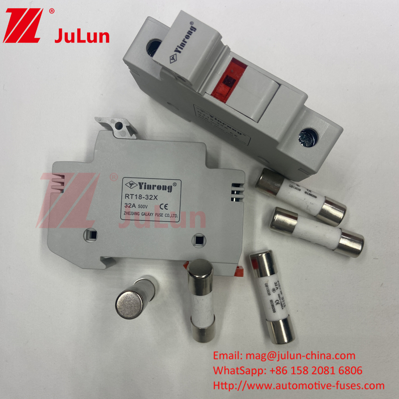 ธาตุเงิน โซลาร์ PV Fuse สําหรับ IEC60269.6 มาตรฐาน Din Guide Fuse holder